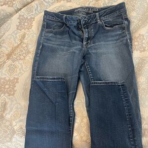 American Eagle Outfitters Women's Dark Blue Skinny Jeans